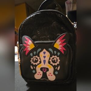 Betsey Johnson Retired Xox Baybee Sugar Dog Skull Mini Backpack